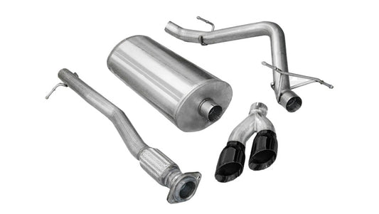 Corsa 2011-2013 GMC Sierra Ext. Cab/Std. Bed 1500 6.2L V8 Black Sport Cat-Back Exhaust