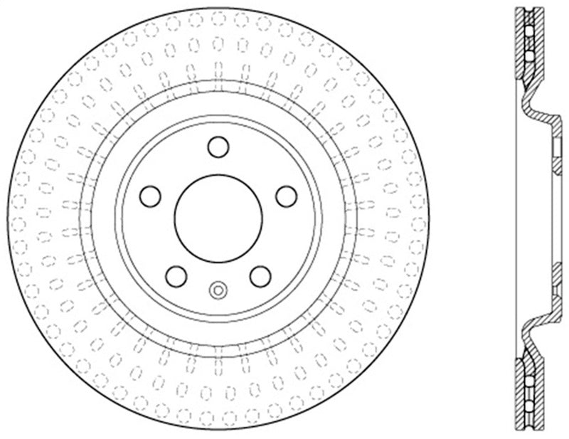 StopTech 12-13 Audi A6 Quattro/11-12 A7 Quattro / 10-13 S4 Rear Left Cryo Slotted Rotor