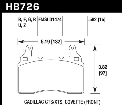 Hawk 2010-2015 Chevy Camaro SS HPS Street Front Brake Pads