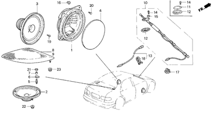 Honda - 92-98 Civic Antenna Block Off Gasket