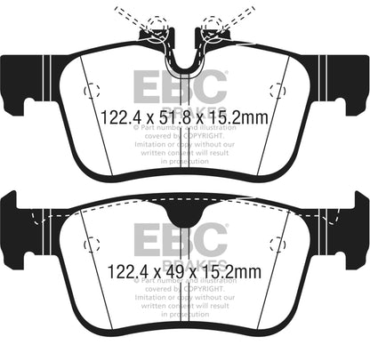 EBC 2017+ Volvo S90 2.0L Turbo Redstuff Rear Brake Pads