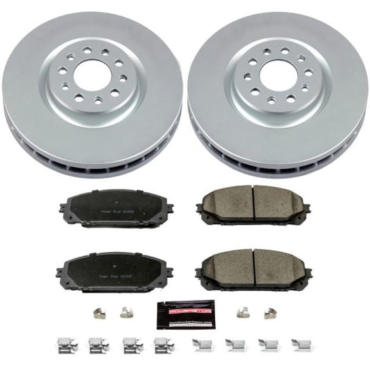 Power Stop 14-16 Jeep Cherokee Front Z17 Evolution Geomet Coated Brake Kit