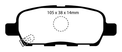 EBC 08-13 Infiniti EX35 3.5 Ultimax2 Rear Brake Pads