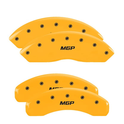 MGP 4 Caliper Covers Engraved Front & Rear MGP Yellow Finish Black Characters 2003 Ford F-150