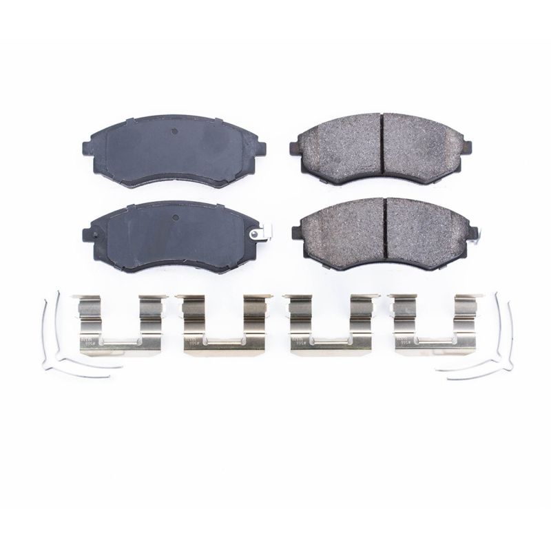 Power Stop 92-01 Hyundai Elantra Front Z17 Evolution Ceramic Brake Pads w/Hardware