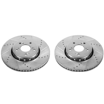 Power Stop 2016 Acura ILX Front Evolution Drilled & Slotted Rotors - Pair