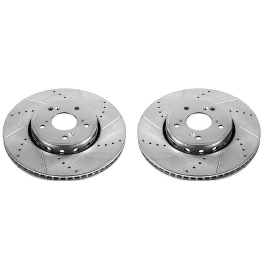 Power Stop 2016 Acura ILX Front Evolution Drilled & Slotted Rotors - Pair