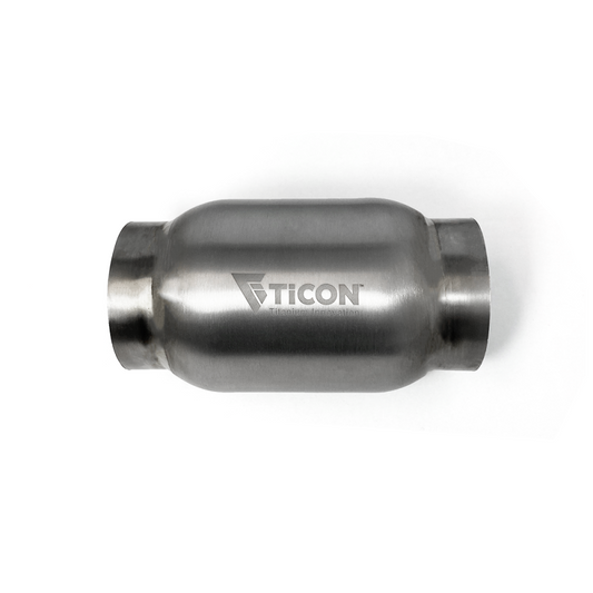 Ticon Industries 3.5in Body x 12in Length 2.5in Inlet/Outlet Titanium Bullet Resonator