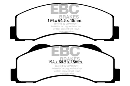 EBC 15+ Ford Expedition 3.5 Twin Turbo 2WD Ultimax2 Front Brake Pads