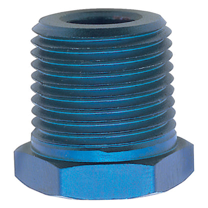 Russell Performance 3/8in Male to 1/4in Female Pipe Bushing Reducer (Blue)