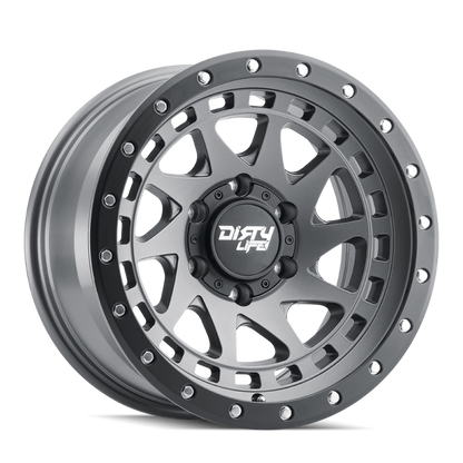 Dirty Life 9311 Enigma Pro 17x9/6x139.7 BP/-38mm Offset/106mm Hub Satin Graphite Wheel - Beadlock