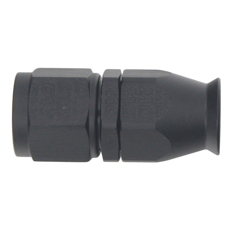 DeatschWerks 8AN Female Swivel Straight Hose End PTFE (Incl 1 Olive Insert) - Anodized Matte Black