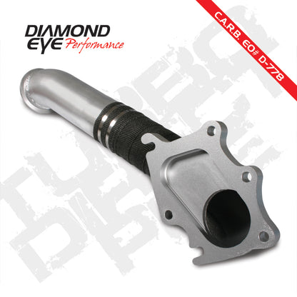 Diamond Eye TURBO-DIRECT 3in AL CHEVY LB7 DURAMAX 01-04 5 BTWN TURBO & F PIPE TRANS DIPSTICK MOD REQ