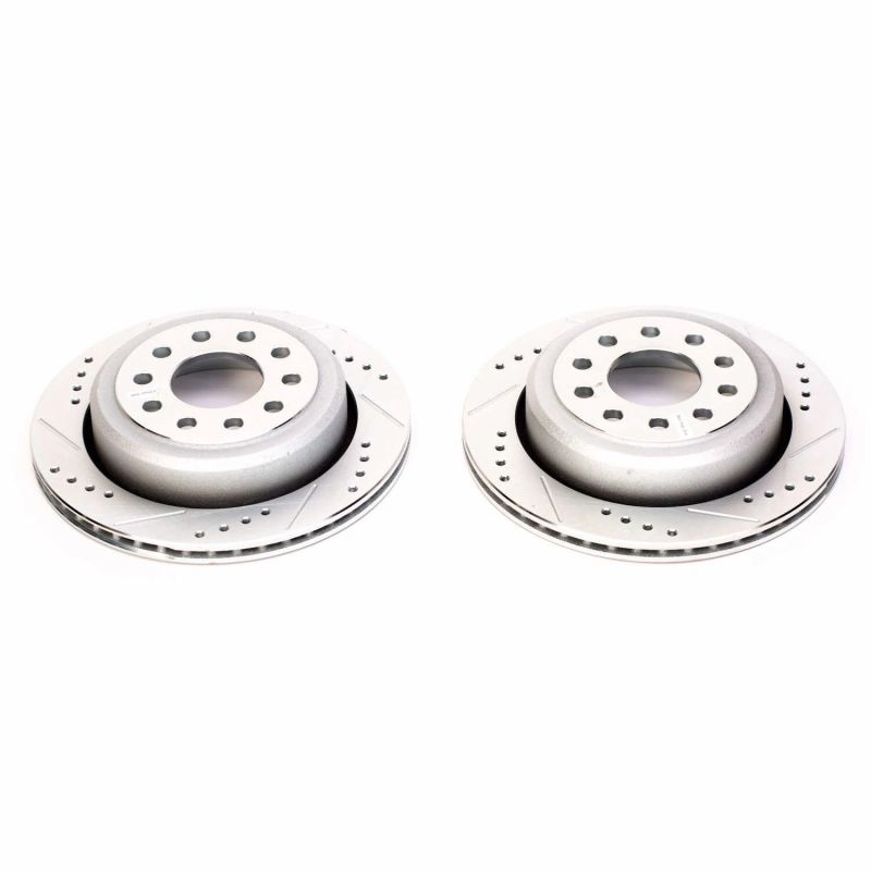 Power Stop 03-11 Lincoln Town Car Rear Evolution Drilled & Slotted Rotors - Pair