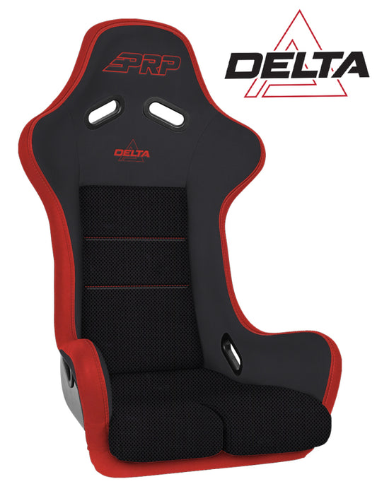 PRP Delta Composite Seat- Black/Red (PRP Red Outline/Delta Red- Red Stitching/201-263-201-237)