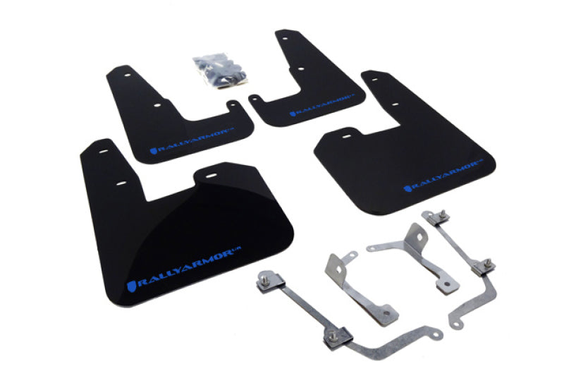 Rally Armor 08-11 Subaru STI (Hatch Only) / 11-14 WRX (Hatch Only) Black UR Mud Flap w/ Blue Logo