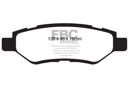 EBC 08-13 Cadillac CTS 3.0 Greenstuff Rear Brake Pads