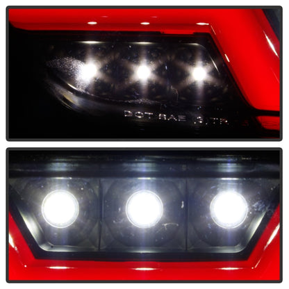 Spyder 15-16 Ford Mustang LED Reverse Lights - Black Smoke w/ Red Bar (ALT-YD-FM15RED-REV-BSM)