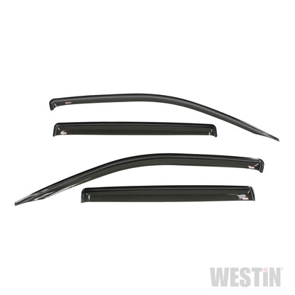 Westin 2017 Honda Ridgeline Wade Slim Wind Deflector 4pc - Smoke