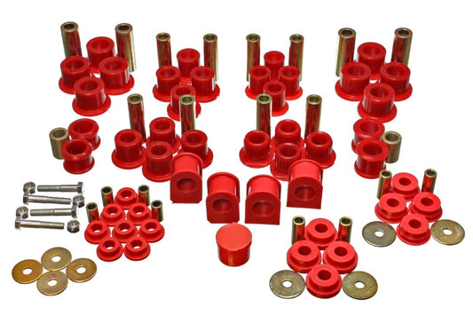 Energy Suspension 99-04 Ford F-250 4WD Superduty Red Hyper-flex Master Bushing Set