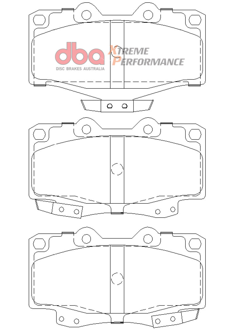 DBA 92-99 Toyota Land Cruiser XP Performance Front Brake Pads