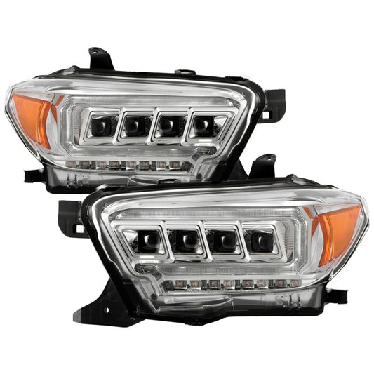 Spyder 16-20 Toyota Tacoma Halogen Model Only High-Power LED Headlights - Chrome PRO-YD-TT16HALAP-C