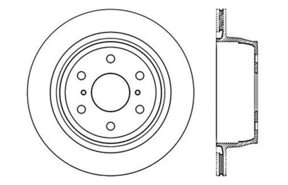 StopTech Drilled Sport Cryo Brake Rotor Right Rear 07-16 Chevy Silverado 1500