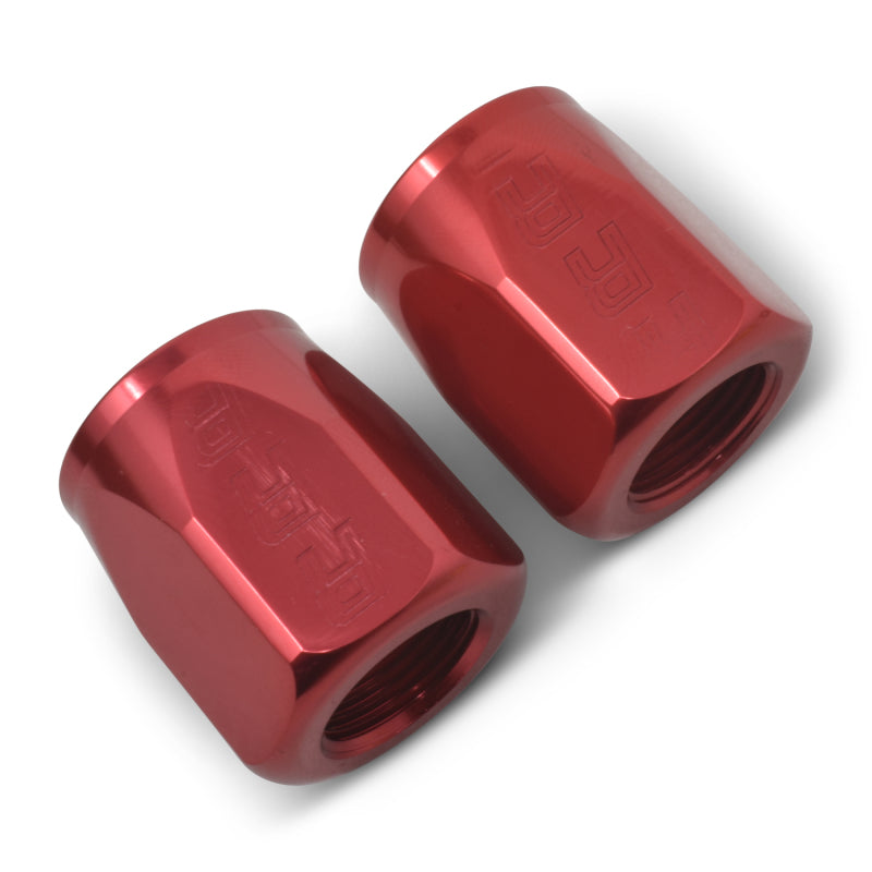 Russell Performance 2-Piece -8 AN Full Flow Swivel Hose End Sockets (Qty 2) - Polished and Red