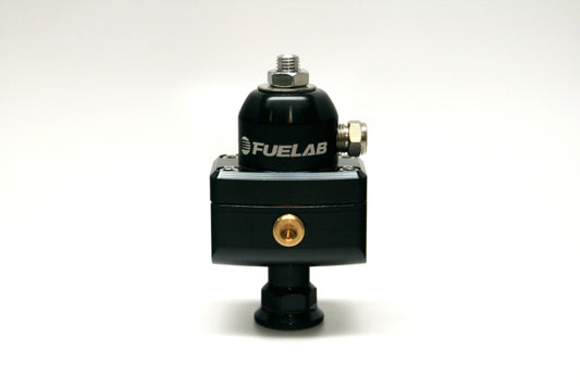 Fuelab 575 High Pressure Adjustable Mini FPR Blocking 25-65 PSI (1) -6AN In (2) -6AN Out - Black
