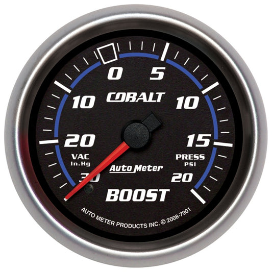 AutoMeter Gauge Vac/Boost 2-5/8in. 30Inhg-20PSI Mechanical Cobalt