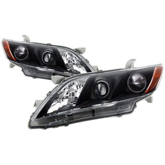 xTune 07-09 Toyota Camry Halogen OEM Headlights - Black (HD-JH-TCAM08-AM-BK)