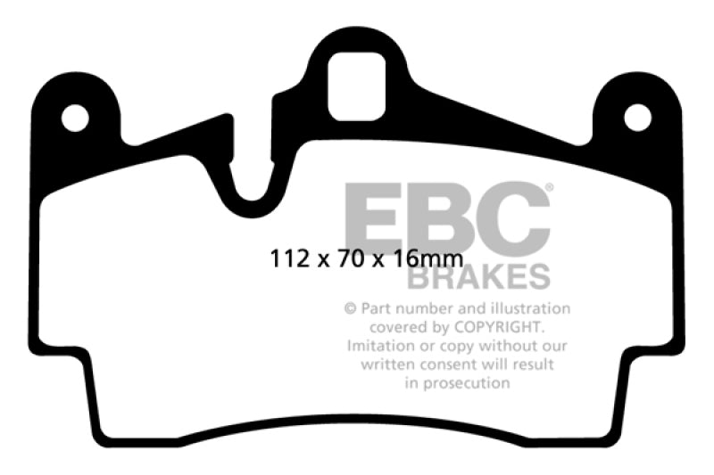 EBC 11-15 Audi Q7 3.0 Supercharged Yellowstuff Rear Brake Pads