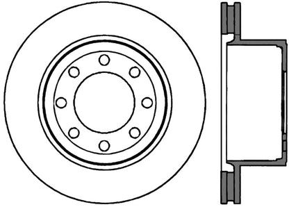 StopTech Power Slot 05-11 Ford F250/F350 PU 2WD/4WD Rear Left Slotted CRYO-STOP Rotor