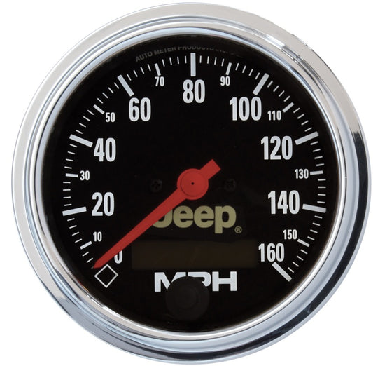 Autometer Jeep 3.375 In-Dash 0-160 MPH Electrical Speedometer Gauge - Programmable
