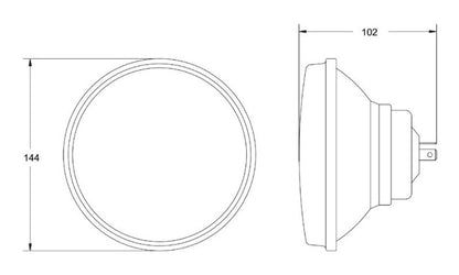 Hella Vision Plus 5.75 inch Round High/Low Beam Conversion Headlamp Kit