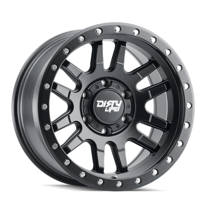 Dirty Life 9309 Canyon Pro 17x9/6x139.7 BP/-12mm Offset/106mm Hub Matte Black Wheel - Beadlock