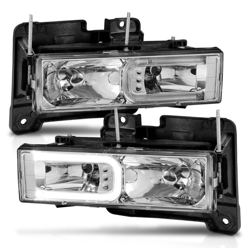 ANZO 1999-2000 Cadillac Escalade Crystal Headlights