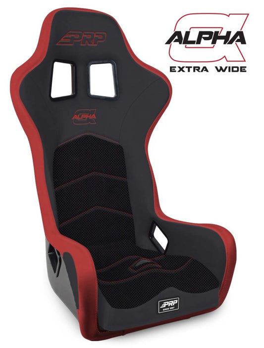 PRP Alpha Composite Seat/Extra Wide- Black/Red