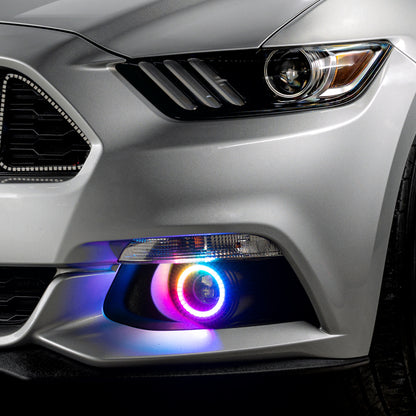 Oracle 15-17 Ford Mustang Dynamic RGB+A Projector Surface Mount Fog Light Halo Kit -