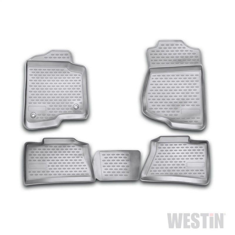 Westin 2007-2013 Chevrolet Silverado 1500/2500HD/3500HD Crew Cab Profile Floor Liners 4pc - Black