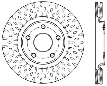 StopTech 12-20 Dodge Grand Caravan Sport Drilled Left Front Rotor