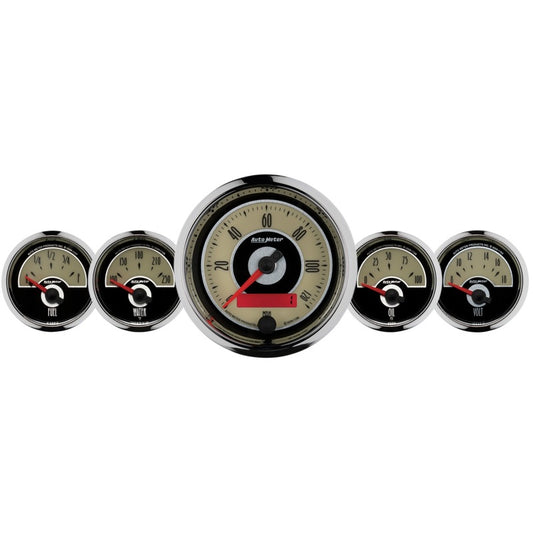 AutoMeter Gauge Kit 5 Pc. 3-3/8in. & 2-1/16in. Elec. Speedometer Cruiser