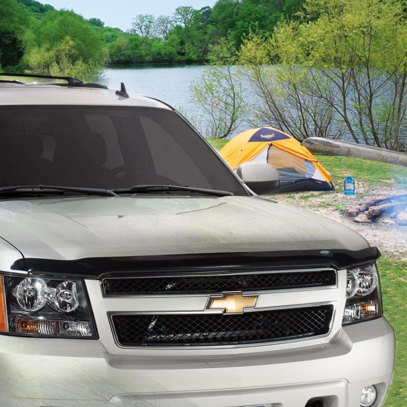 AVS 07-13 Chevy Avalanche Hoodflector Low Profile Hood Shield - Smoke