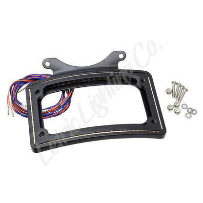 Letric Lighting 10-13 Road Glide Perfect Plate Light Black Curved License Plate Frame