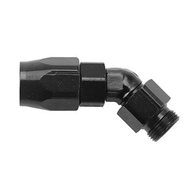 Fragola -6AN x 45 Degree x 9/16-18 (6) Hose End - Black