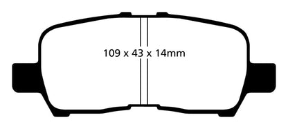 EBC 05-09 Buick Allure (Canada) 3.6 Yellowstuff Rear Brake Pads