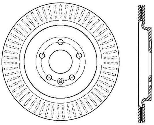 StopTech Sport Cross Drilled Brake Rotor - Front Right