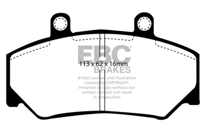 EBC 85-93 Volvo 740 2.1 (Bendix) Greenstuff Front Brake Pads