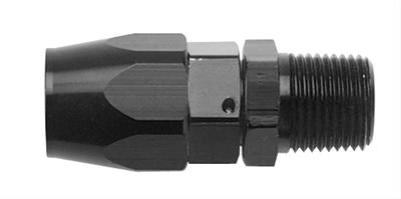 Fragola -6AN Straight Hose End x 1/4 NPT - Black