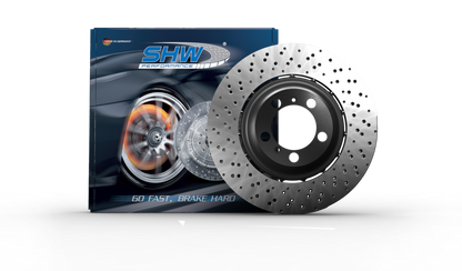 SHW 14-19 Porsche 911 Turbo 3.8L w/o Ceramics Right Rear Drilled-Dimpled LW Brake Rotor(99135240803)